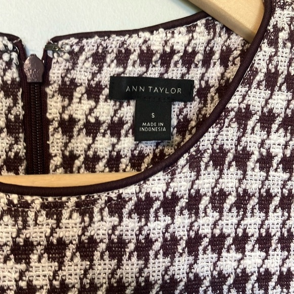 Ann Taylor Classic Brown and White Houndstooth Dress - Picture 2 of 5